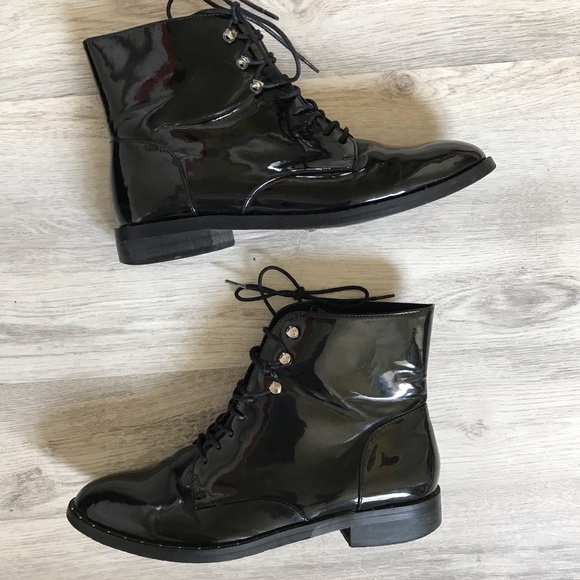 Corina Black Patent Leather booties, Sz 40=US 9-9.5 - Picture 2 of 8